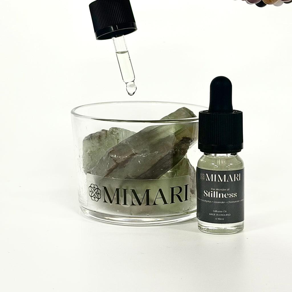 The Wonder of Stillness | Green Calcite Crystal Diffuser – Small